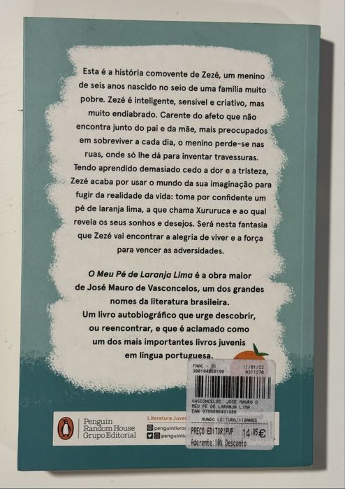 Livro “O Meu Pé de Laranja Lima” - José Mauro de Vasconcelos LER+