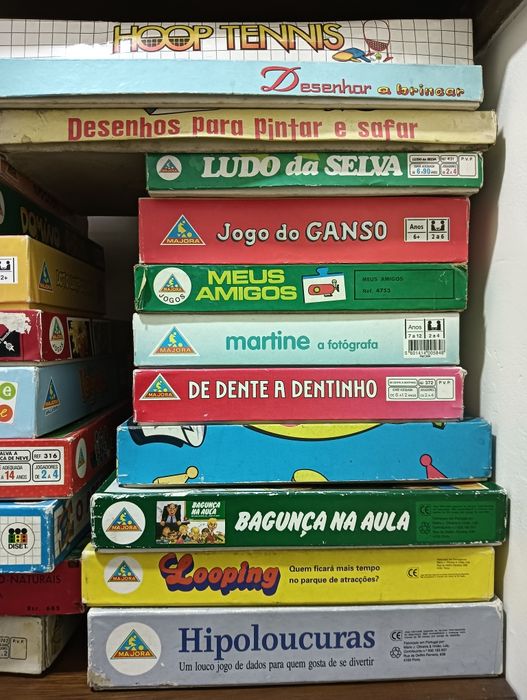 Jogos de tabuleiro antigos Majora e outros e Lego Atco