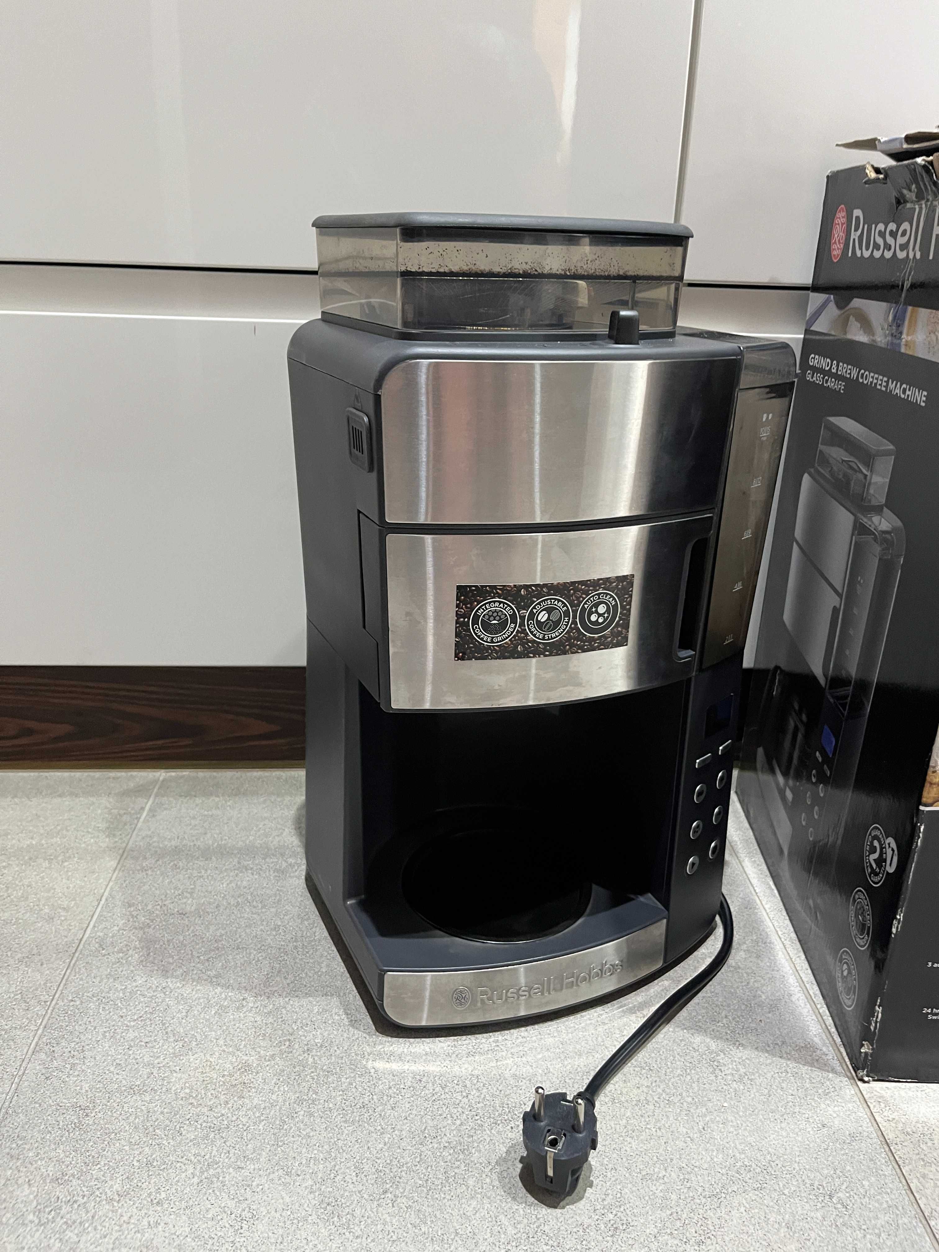 Ekspres przelewowy Russell Hobbs Grind & Brew 1,25 l srebrny/szary