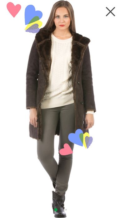 Дубленка Зимняя Colin's НОВАЯ размер S. Двусторонняя.