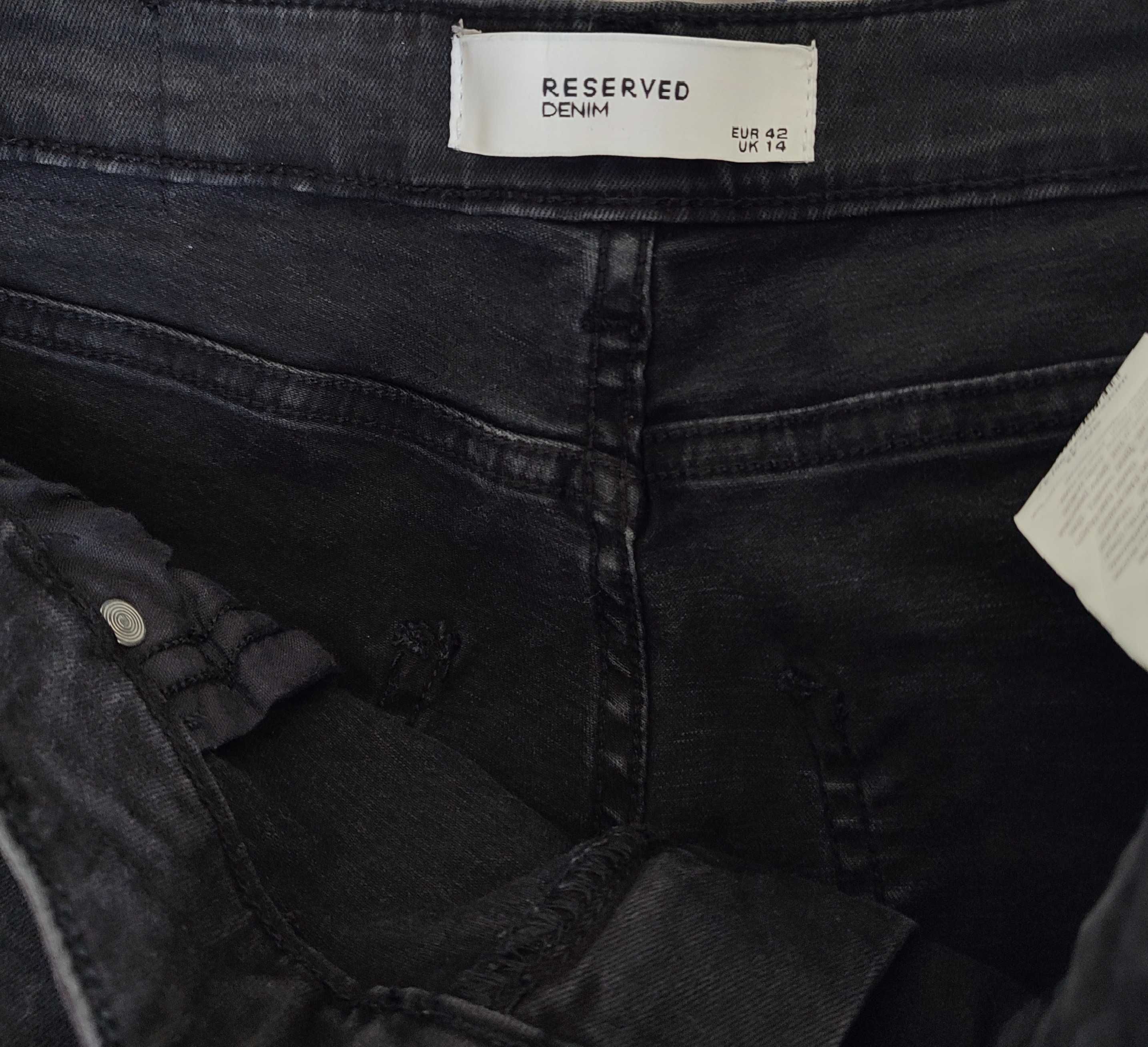 Spodnie dżinsowe czarne Reserved r.42