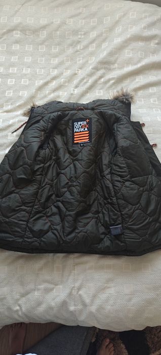SUPERDRY Kurtka męska zielona khaki kaptur (S)