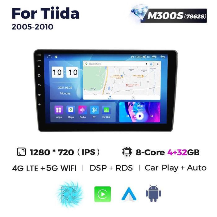 Штатна магнітола Nissan Tiida Android gps навігація