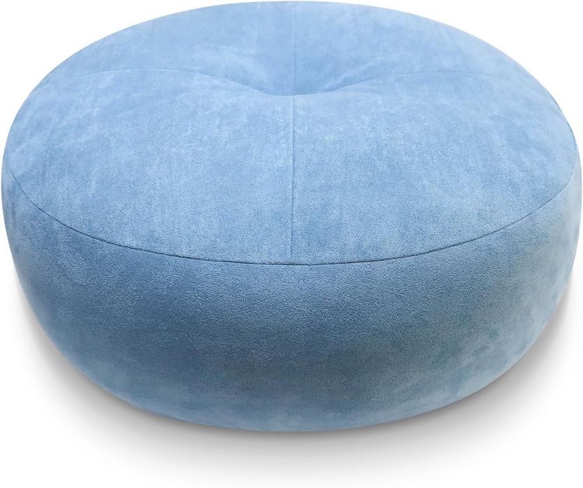 Okrągła poduszka pufa premium, minimalistyczna, aksamitna 700 g, 45 cm