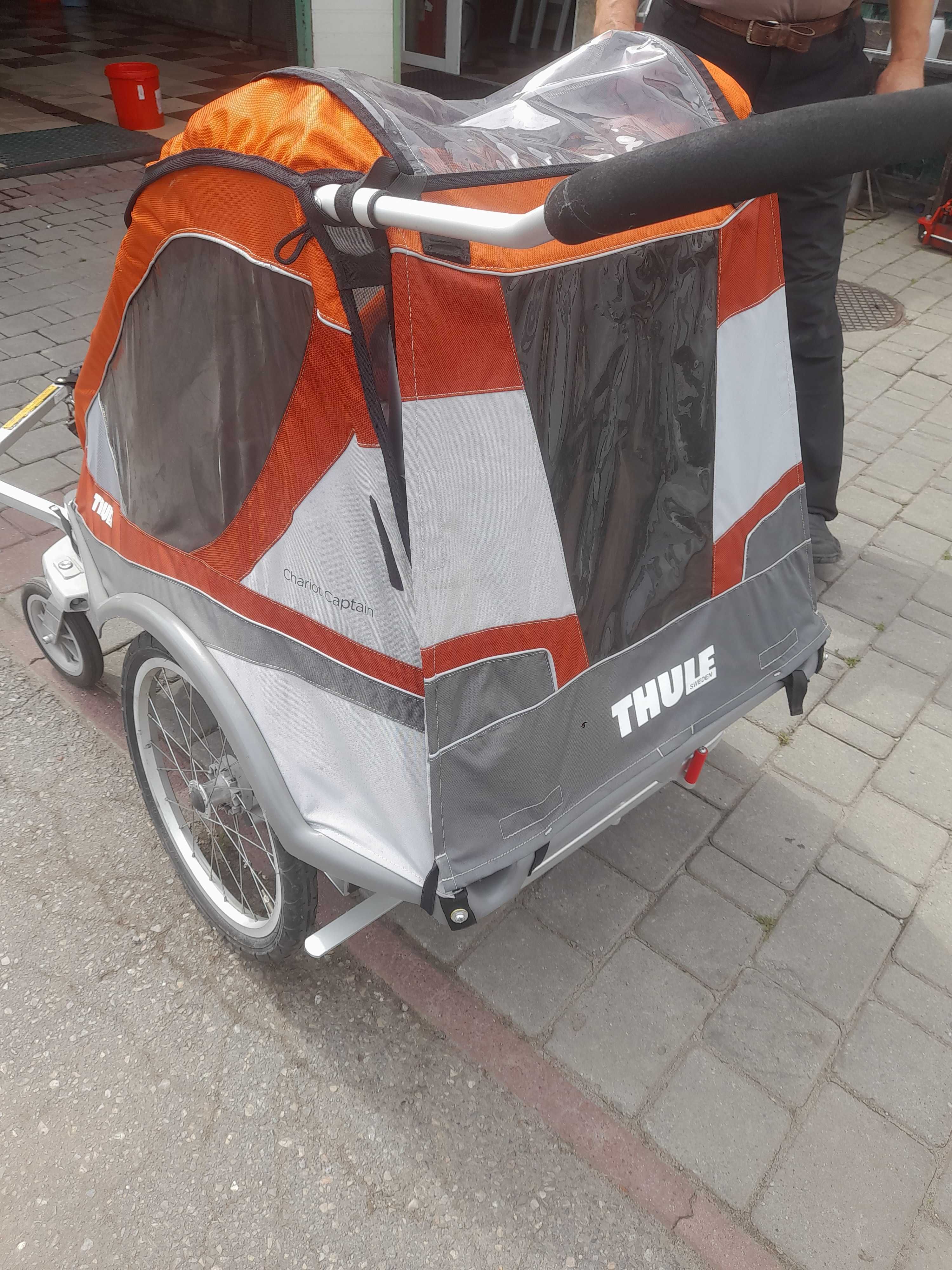 Przyczepa Riksza Rowerowa THULE Chariot Capitan 2w1 Z Hamulcem Lekka