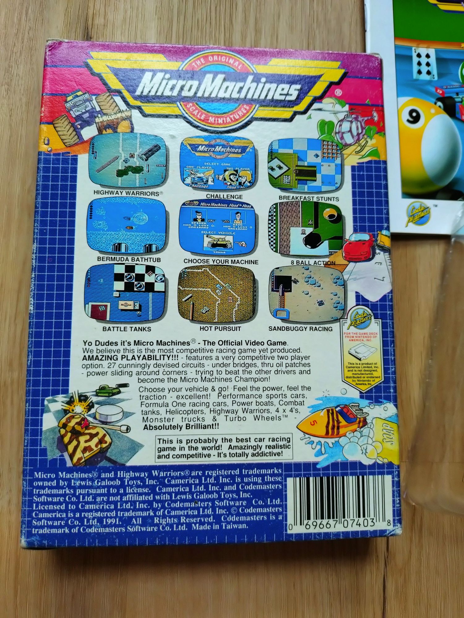 Micro Machines BIC - kartridż Pegasus - oryginał w boxie