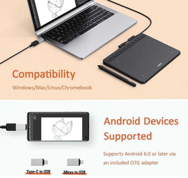 Mesa digitilizadora UGEE S640 pen tablet