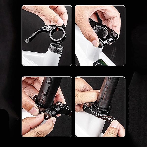 Obejma rowerowa Rockbros podsiodłowa z szybkozamykaczem - czarna