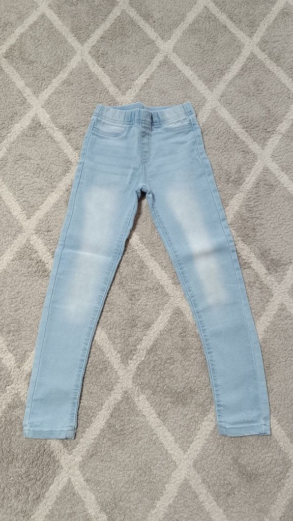 Legginsy,  jeansy dla dziewczynki rozm. 128