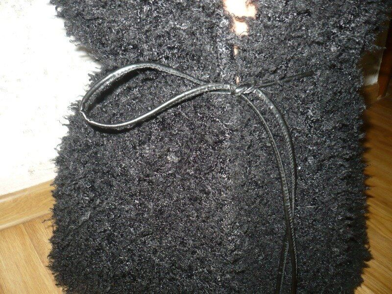 Жилетка Безрукавка меховая черная 46р. М