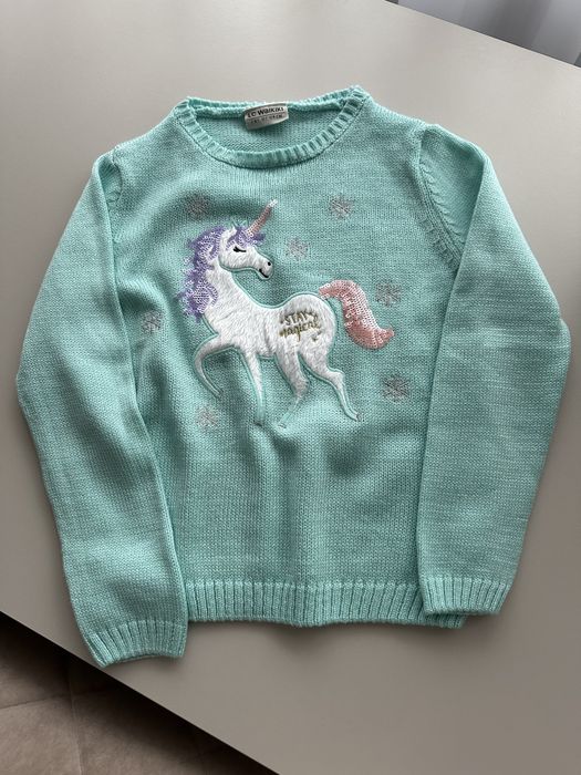 Кофтинка у мʼятному кольорі 7-8 років