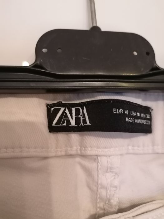 Calças elásticas brancas da Zara - tamanho 42