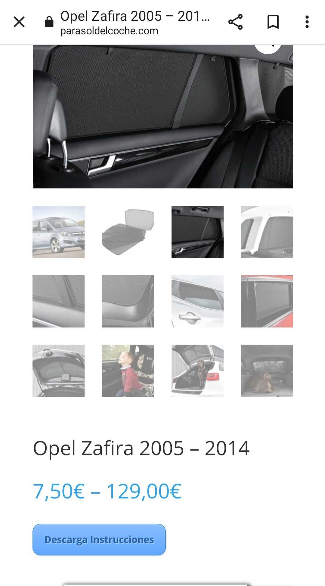 Cortinas Opel Zafira