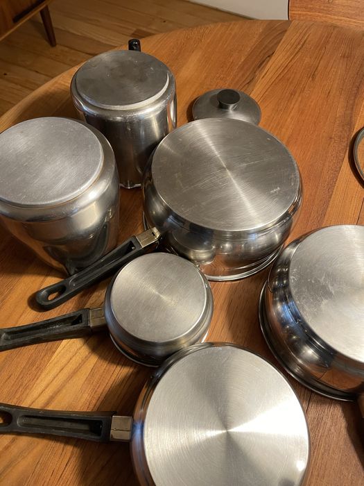 Set de 4 caçarolas + 2 fervedores inox