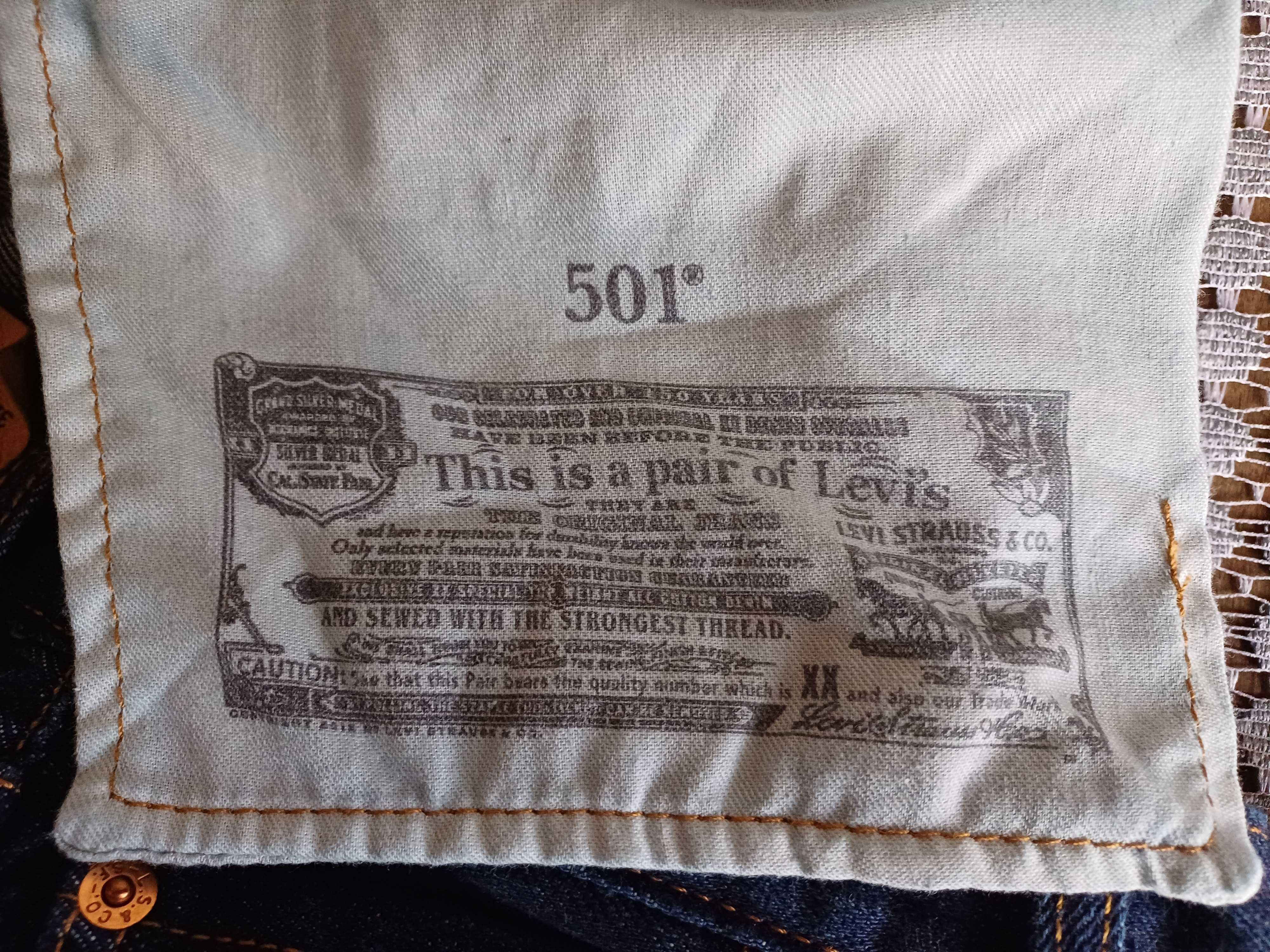 Spodnie męskie Levis 501 - nowe.