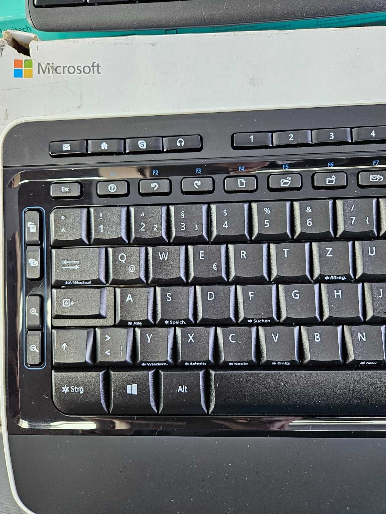 Zestaw 2 klawiatur bezprzewodowych Logitech i Microsoft