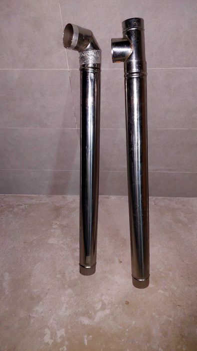 Lareira tubos inox salamandra