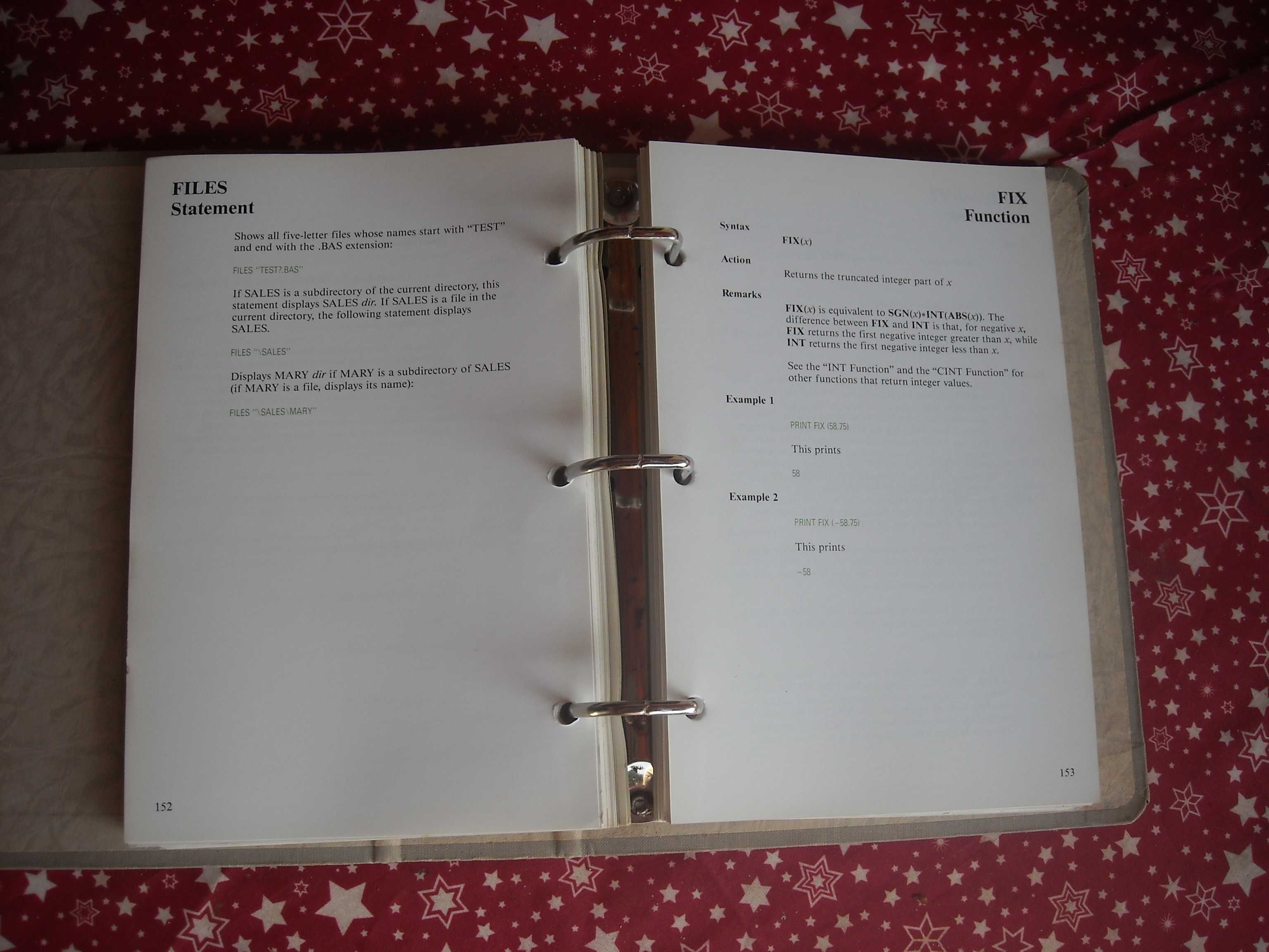 Manual antigo GW-BASIC Microsoft version 3.2