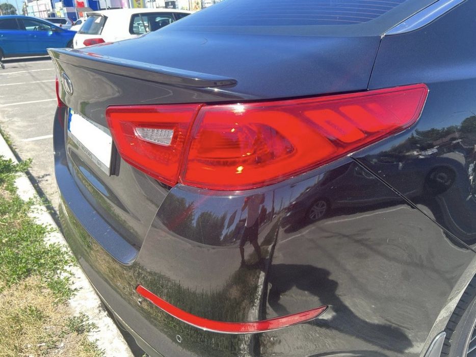 Спойлер лип  Kia Optima 2014-2015 ABS пластик, колір чорний глянець