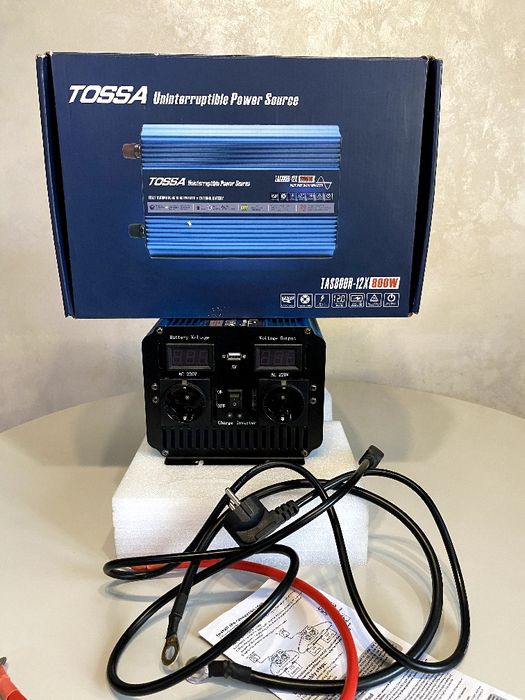Инвертор, Tossa 800вт, 12-220вольт,автоматическая зарядка, для котлов