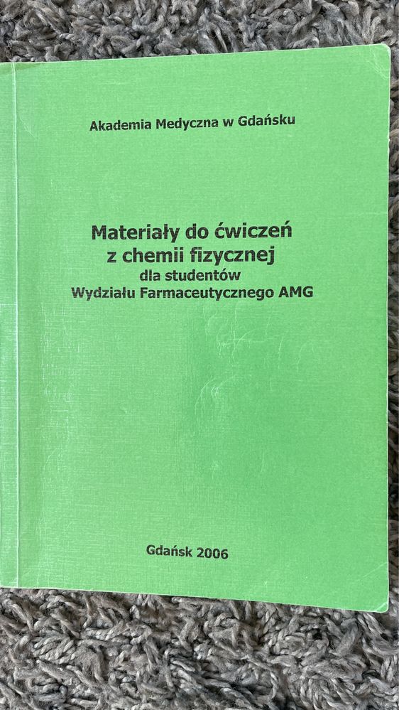 Materiały do ćwiczeń z Chemi fizycznej dla Farmaceutów