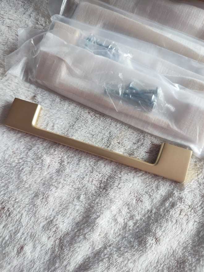5x Furniware Uchwyt Meblowy Szczotkowana Stal Nierdzewna Złote