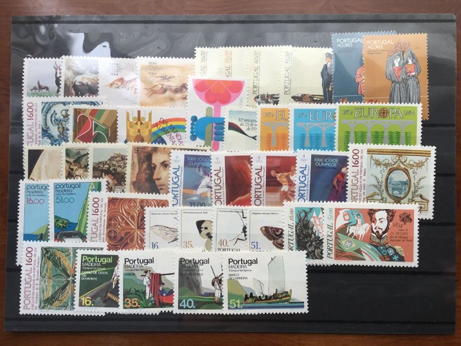 Ano completo de selos novos Portugal - 1983 a 1985