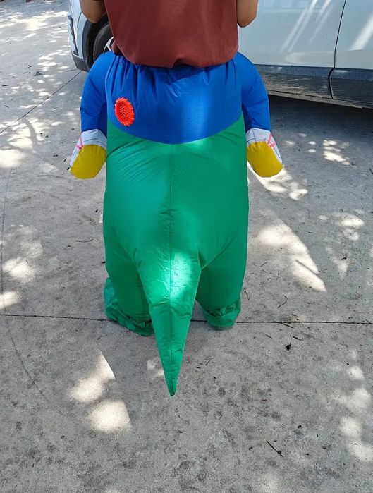 Надувний костюм динозавра дорослий. Реквізит. Косплей. Хелловін. Пранк