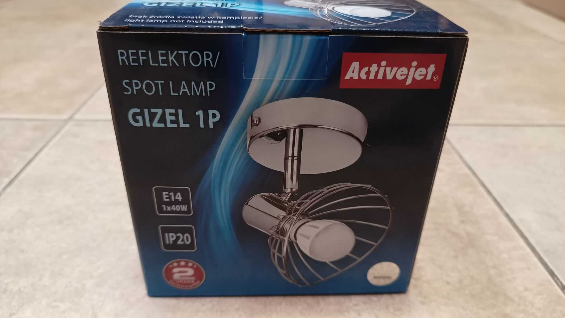 Kinkiet pojedynczy sufitowy ścienny chrom Activejet GIZEL 1P E14