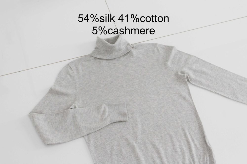 Massimo Dutti 54%jedwab kaszmir bawełna bez wad S/XS