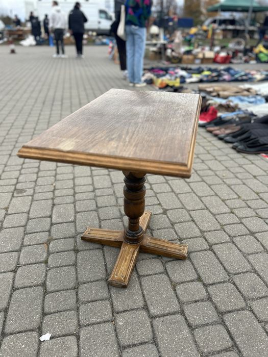 Antyczny stół z drewna dębowego z końca 19 wieku - unikat piękny ideał