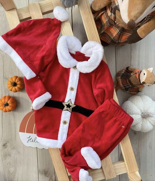 Костюм Санти новорічний на фотосесію 80см 9-12 міс