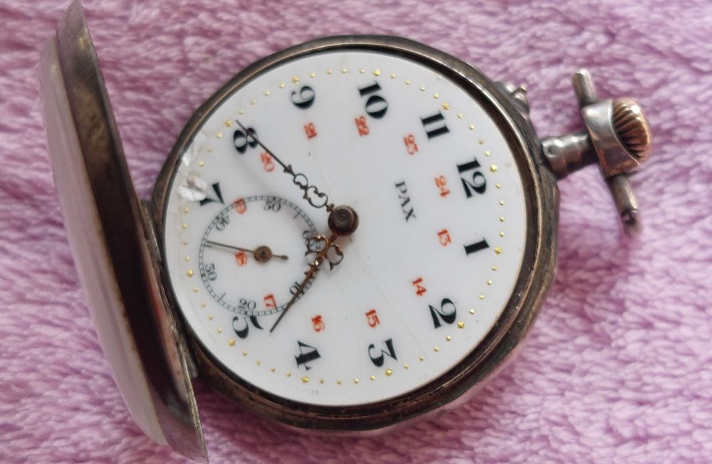Relogio de bolso Prata "PAX" Swiss Made [42mm]  - 1900