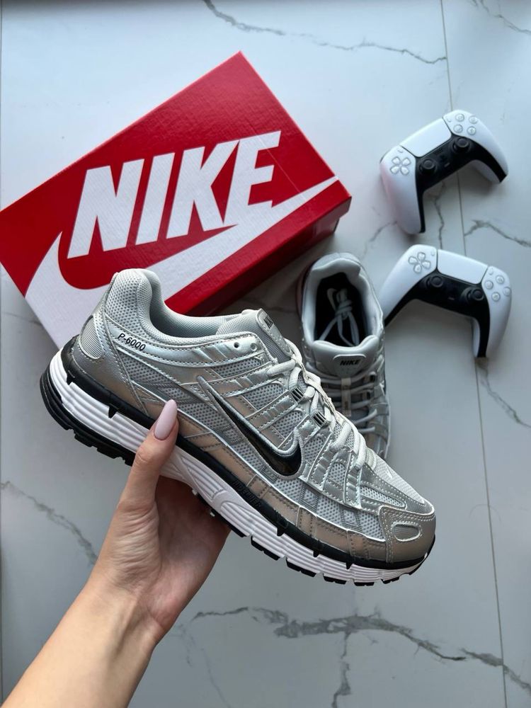 Nike P-6000 Silver Black