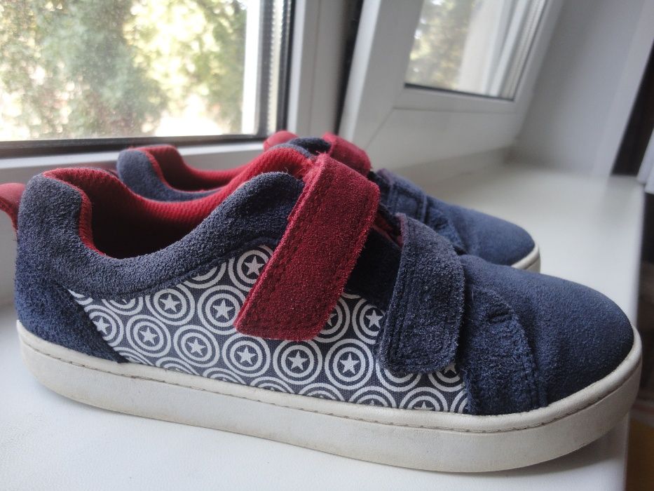 Кроссовки (нат. кожа-замш) Clarks, р.13,5 G (наш 32,5)-ст. 21см.