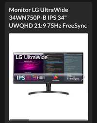 Monitor LG UltraWide 34WN750P-B IPS 34" UWQHD 21:9 75Hz FreeSync