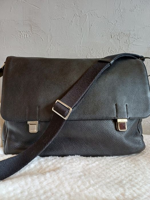 Большая мужская сумка Ecco,натуральная кожа