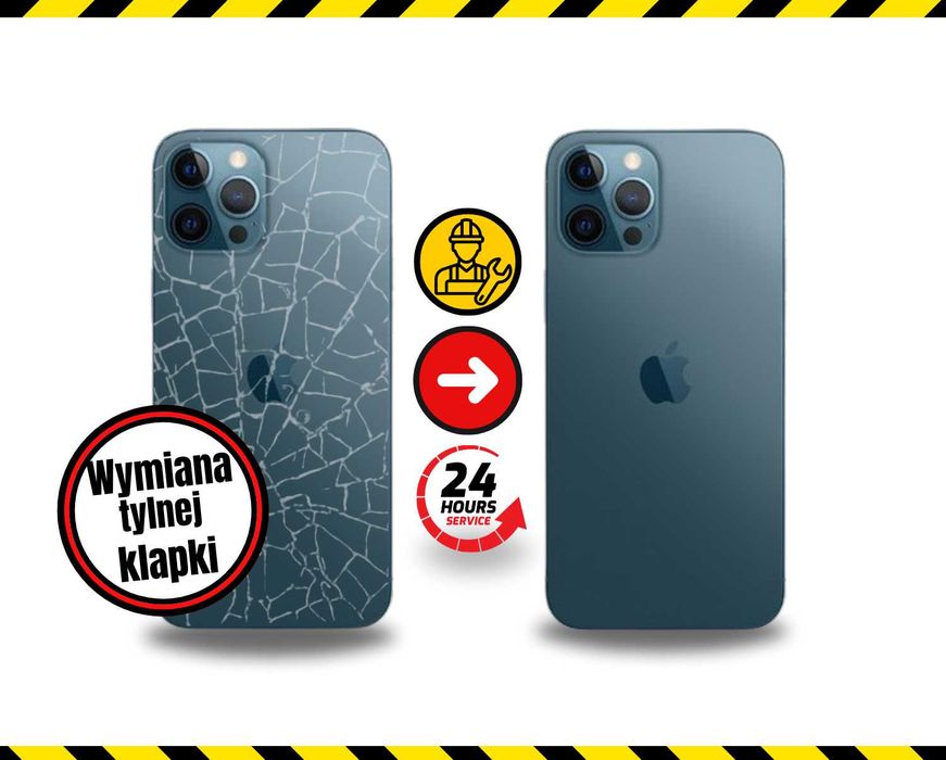 Tylna klapka plecki iPhone 12 Pro / 12 Pro Max 350zł wymiana w 1 dzień