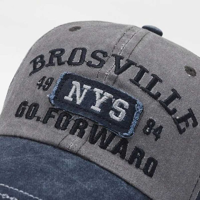 Czapka z Daszkiem Niebieska Szara Bejsbolówka Brosville NYS Go Forward