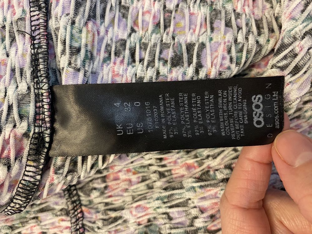 Плаття квитковий принт від ASOS розмір xxs-xs (32-34)