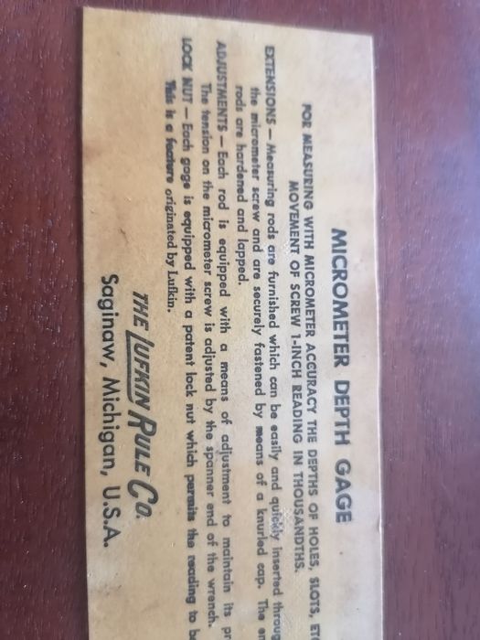 Micrometro de profundidade  LUFKIN