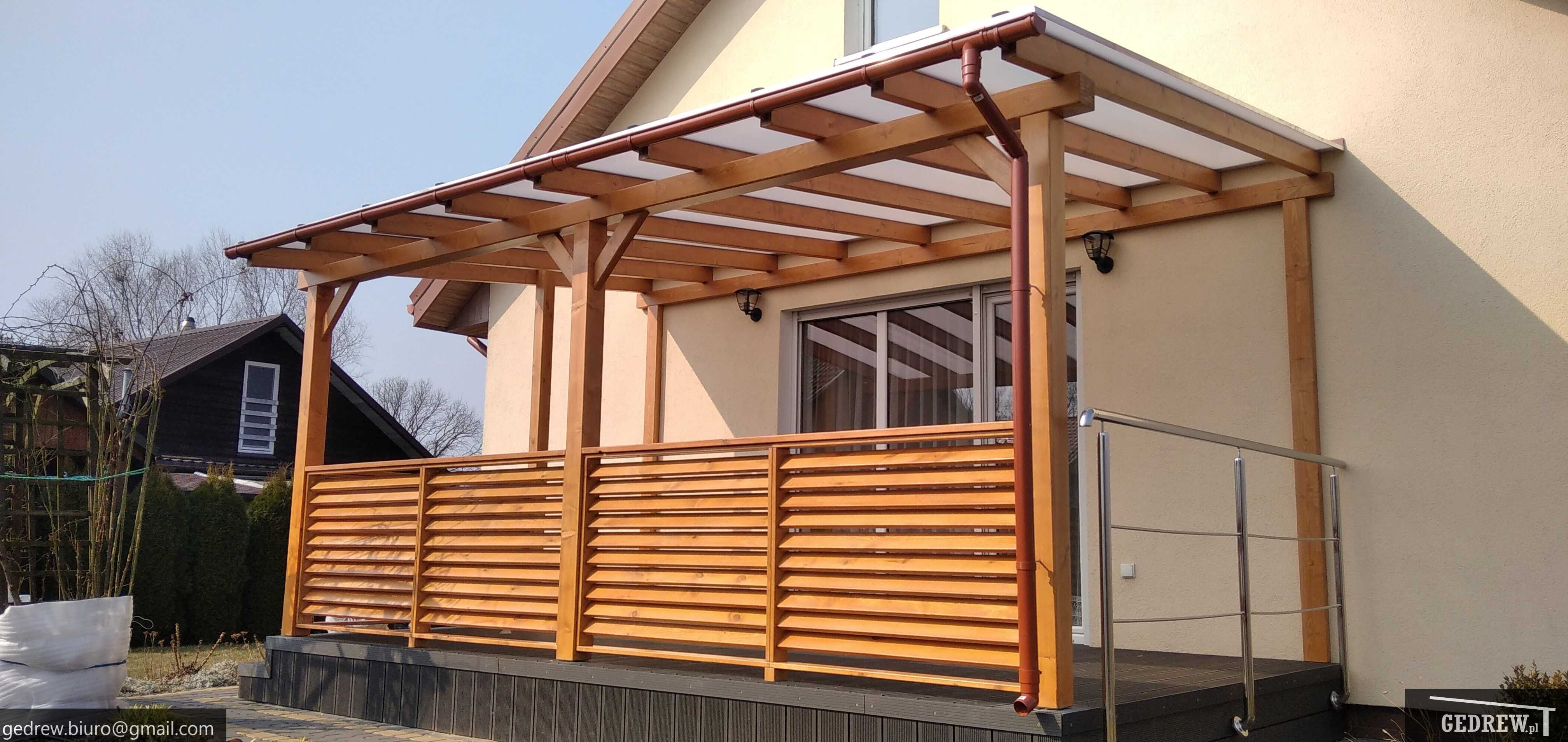 zadaszenie tarasu pergola drewniana altana taras patio zabudowa tarasu