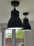 2 lampy ciemnoszare Ikea