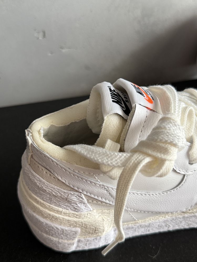 Buty sneakersy nike sacai 40 białe beżowe blazer low nowe unisex