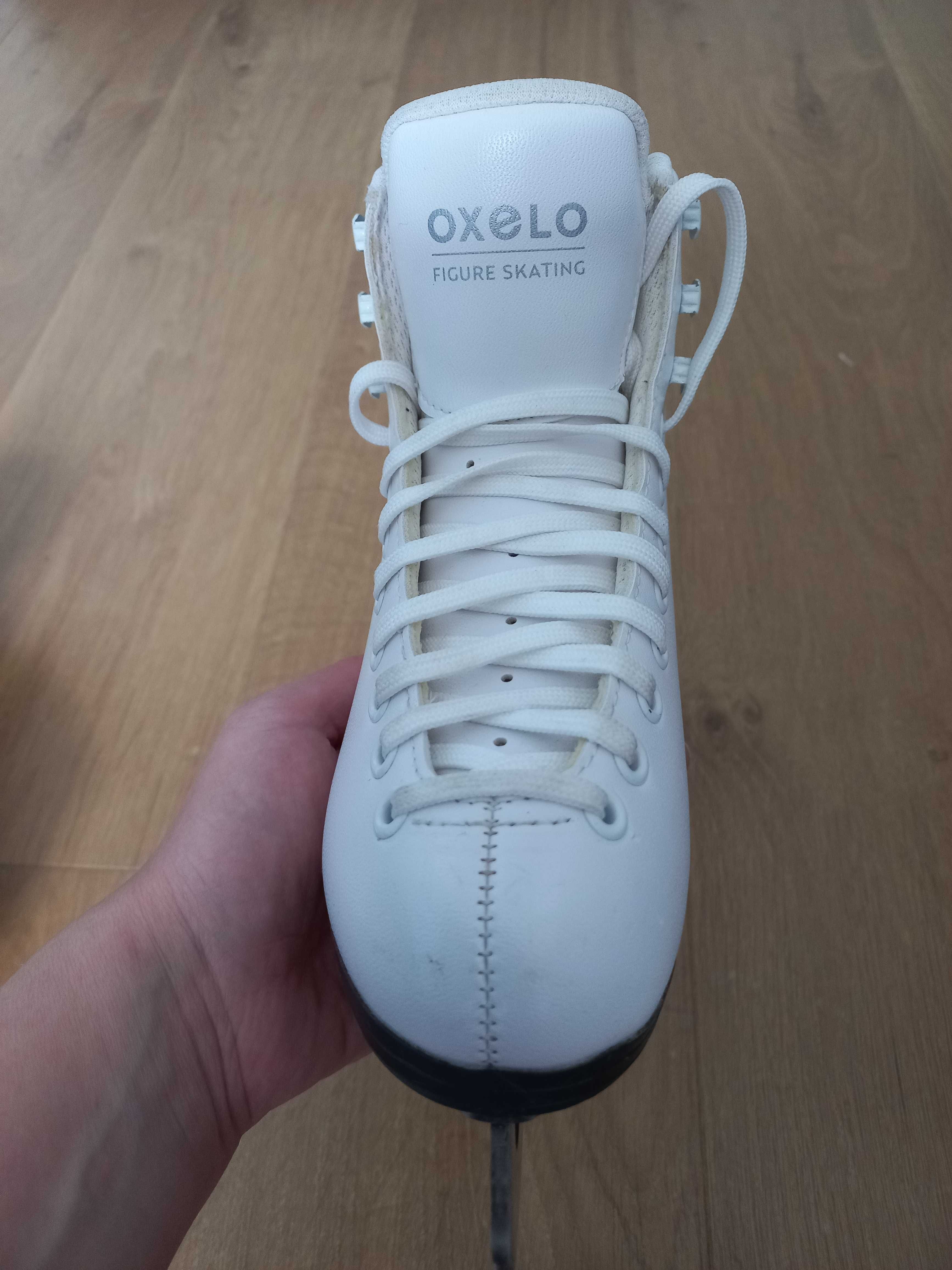 Łyżwy figurowe Axelys FS 100 białe 30 + Ochraniacze łyżew Oxelo Basic