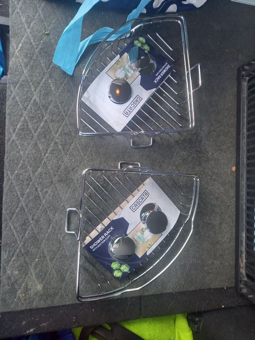 Polka lazienkowa narozna bez wiercenia NOWA