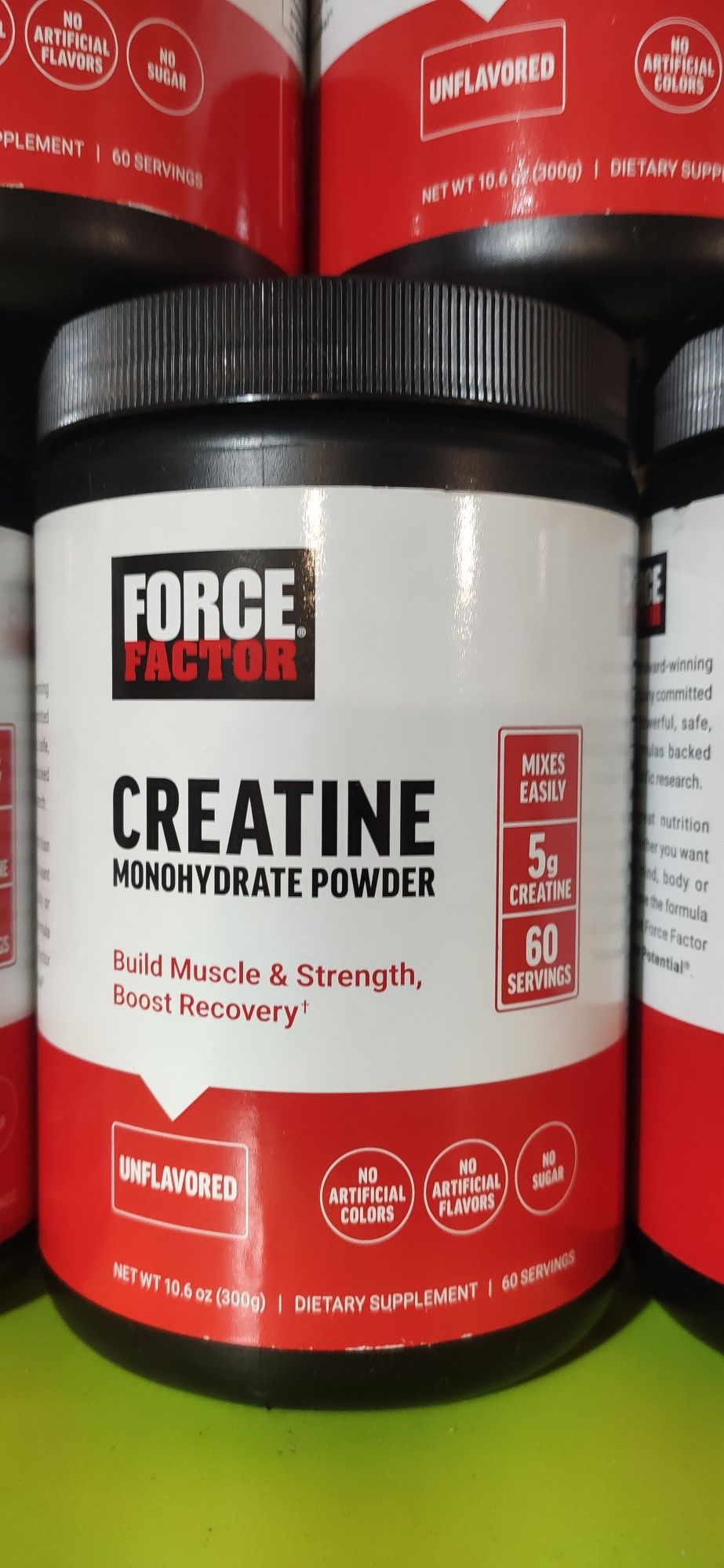 Креатин моногідрат Force Factor Creatine Monohydrate 300g 60 serv