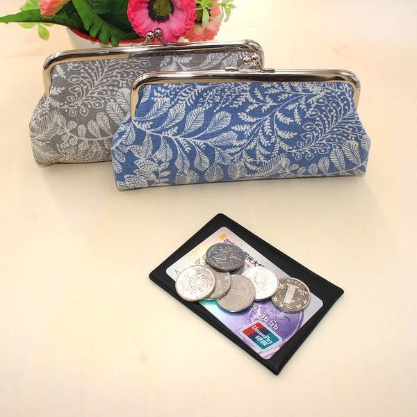 Вінтажний текстильний гаманець з фермуаром "Flora" (блакитний)