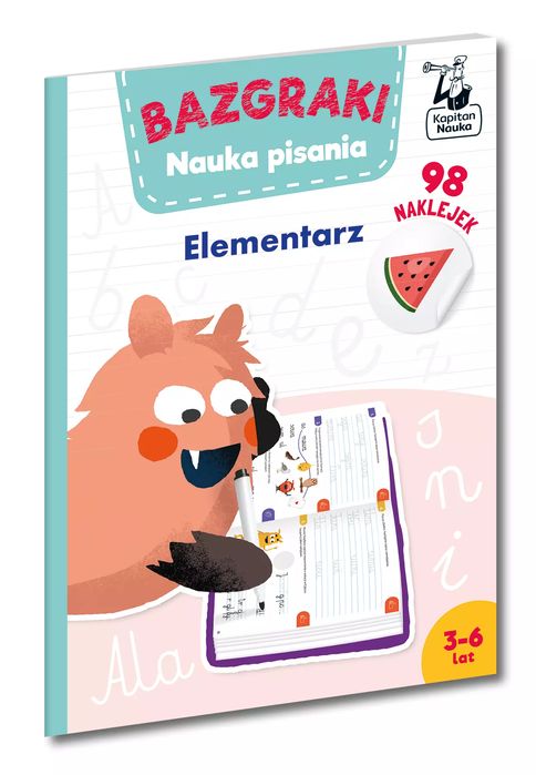 Bazgraki. Nauka pisania. Elementarz. Kapitan Nauka. Kapitan Nauka