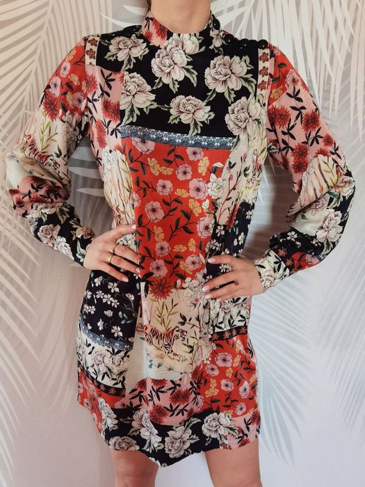 Mango sukienka w stylu azjatyckim 38/M